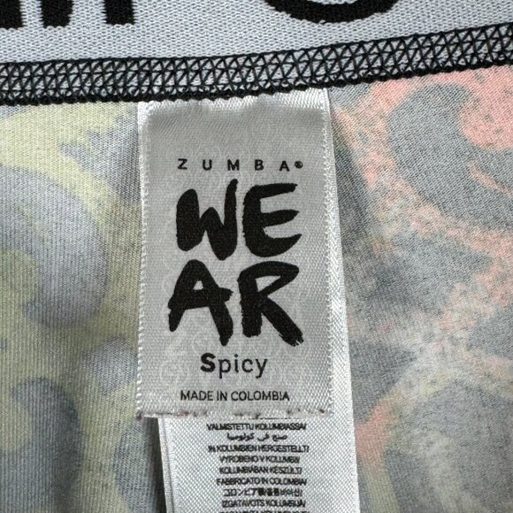 Zumba Wear Women's Leggings Black Orange Yellow Size Small Activewear Abstract - Picture 9 of 15